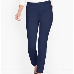 Talbots Navy Ponte Straight-leg Pants -NWOT